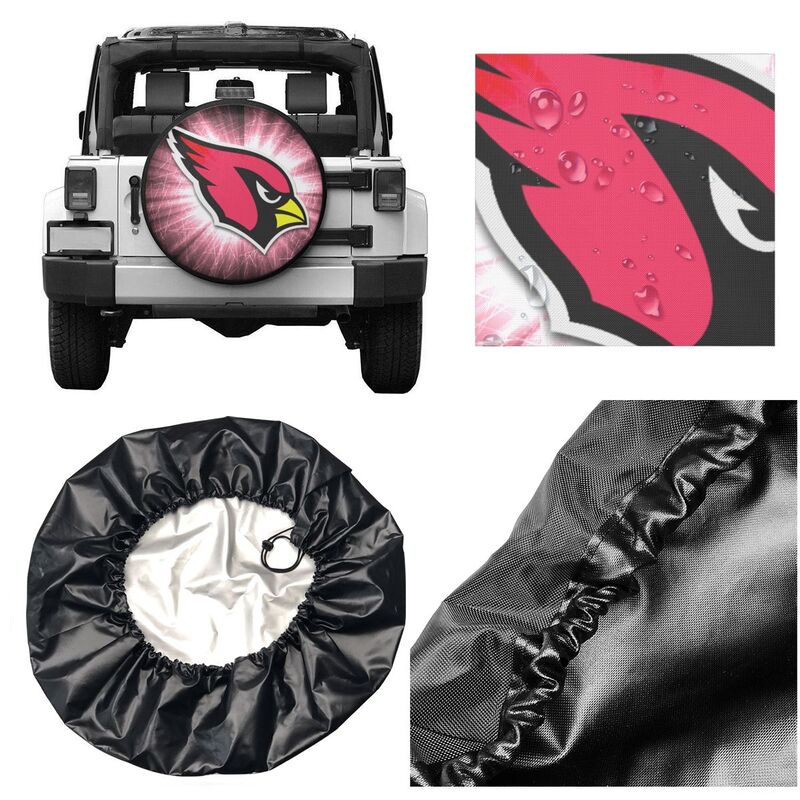 Arizona Cardinals 2 Tyre protective cover car dustproof sunscreen tyre protective cover