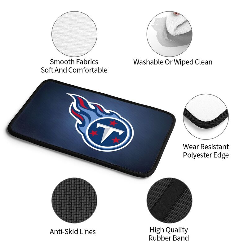 Car armrest box pad Tennessee Titans6 Printed central armrest box pad anti slip pad