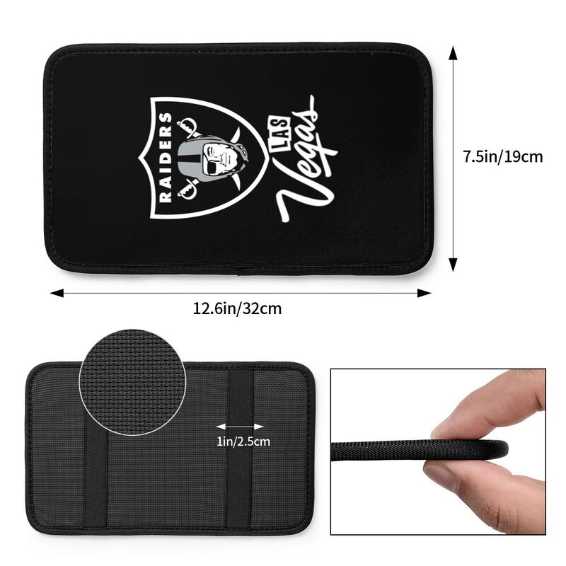 Car armrest box pad Las Vegas Raiders Printed central armrest box cushion protective pad