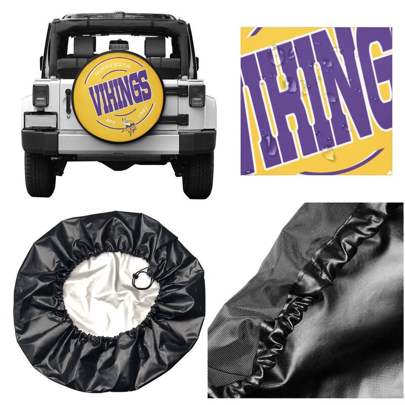 Minnesota Vikings Printed tire protection cover car spare tire dust protection cover