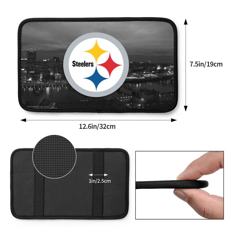 Car armrest box pad Pittsburgh Steelers Printed central armrest box pad protective pad