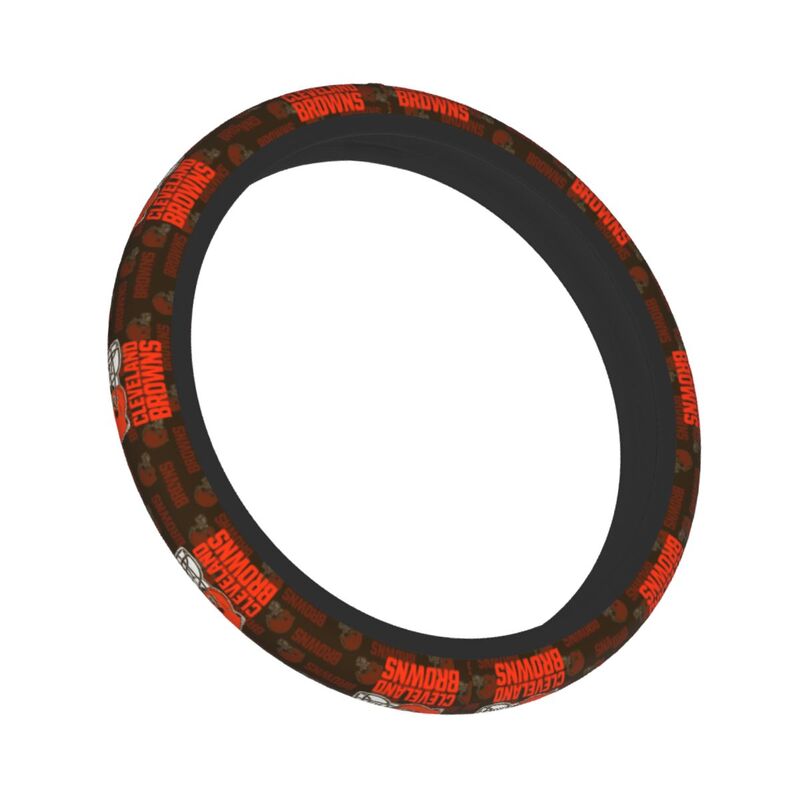 Cleveland Browns Printed elastic steering wheel cover breathable protective cover