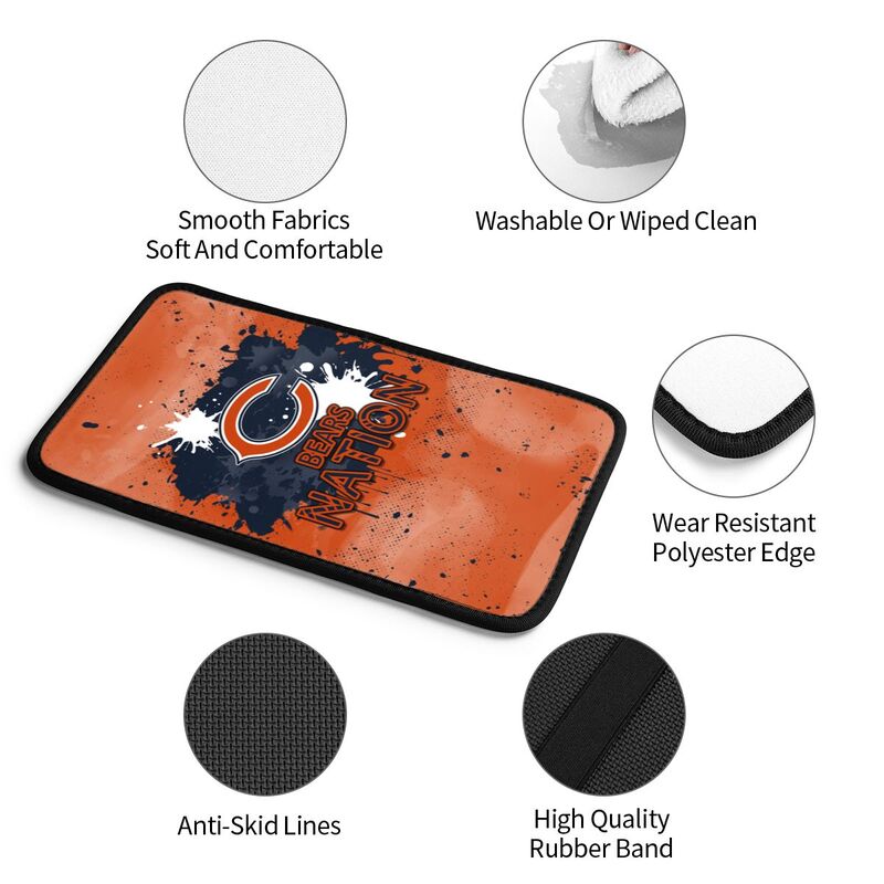 Chicago Bears print car center console armrest pad Car armrest box protective cover