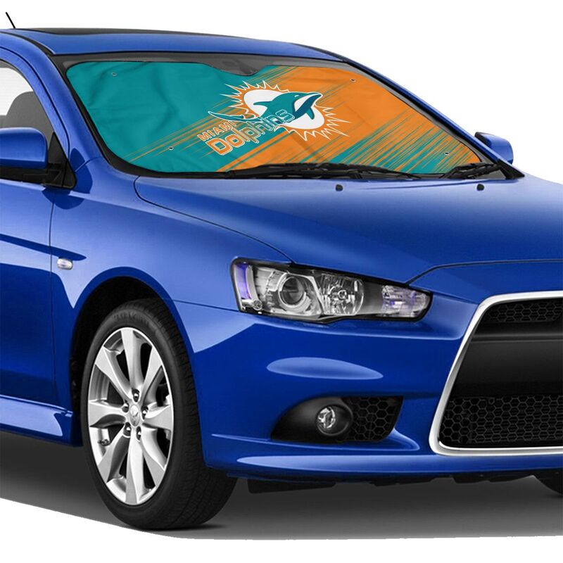 Miami Dolphins Print car windshield sunshade panel car windshield sunshade cover multiple sizes