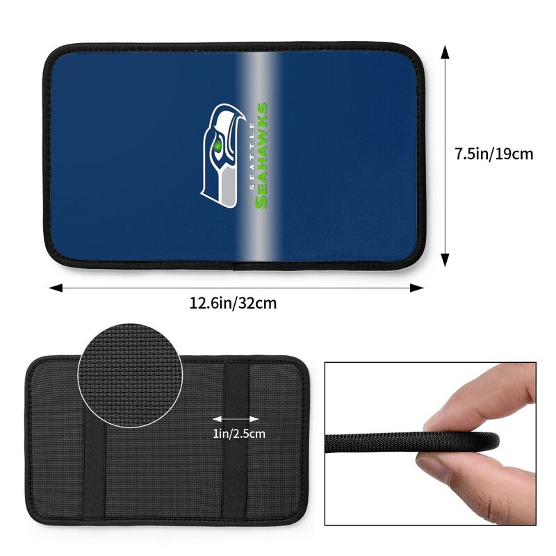 Car armrest box pad Seattle Seahawks 2 Printed center armrest box pad protective pad