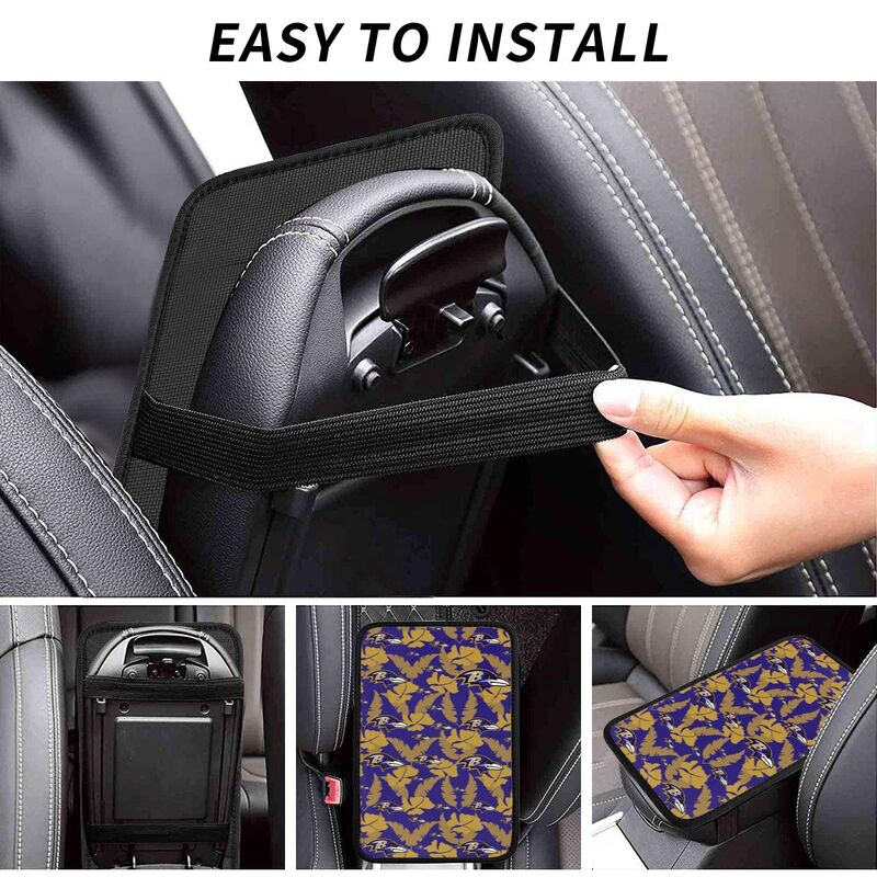 Baltimore Ravens printing Center console armrest pad car armrest protective cover car