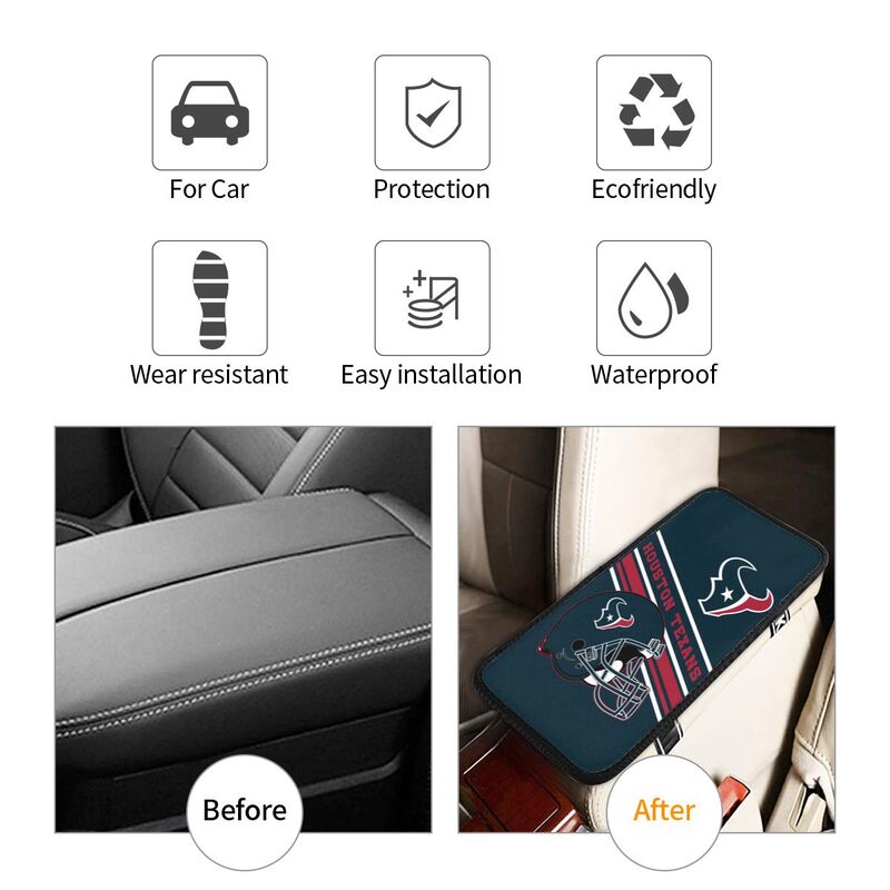 Houston Texans Print armrest protective cover car armrest box cushion