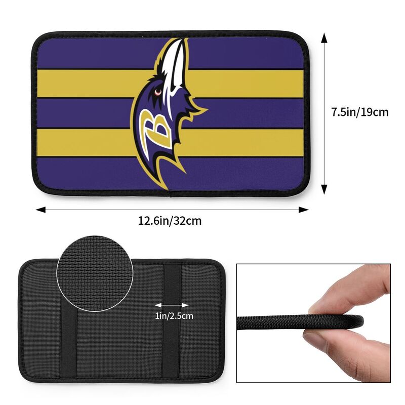 Baltimore Ravens1 Printed car center armrest box pad anti slip pad