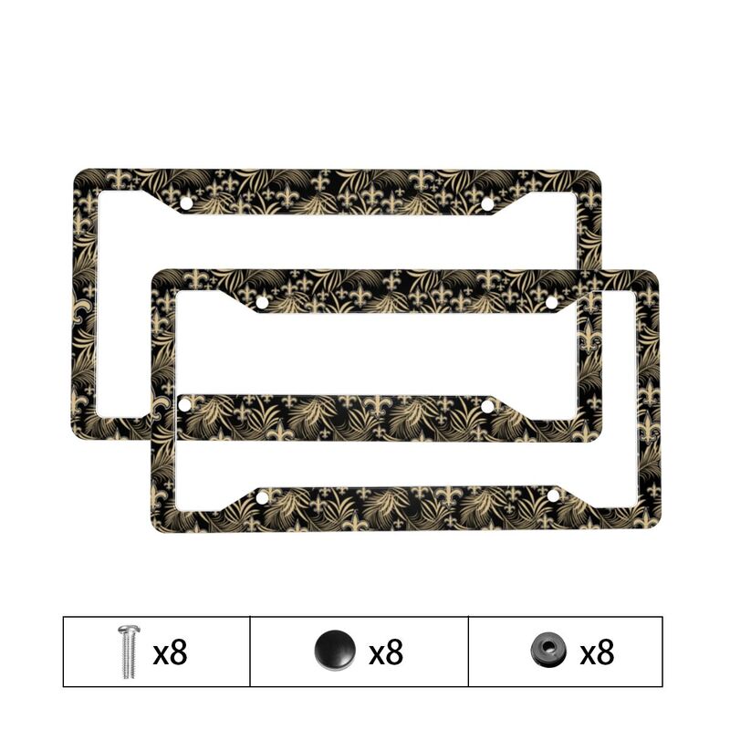 New Orleans Saints Print Car license plate frame four hole license plate holder (one pair)