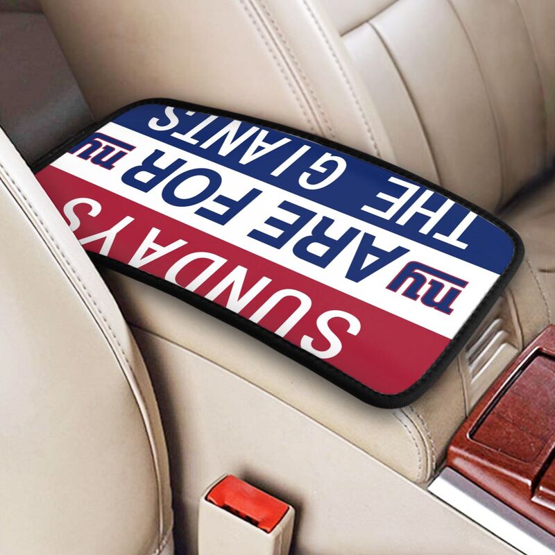 New York Giants Personalized printed car armrest cover Car handrail box cushion