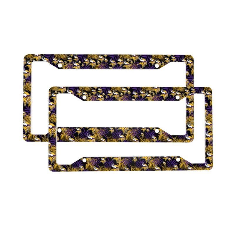 Minnesota Vikings Print Car license plate frame four hole license plate holder (one pair)