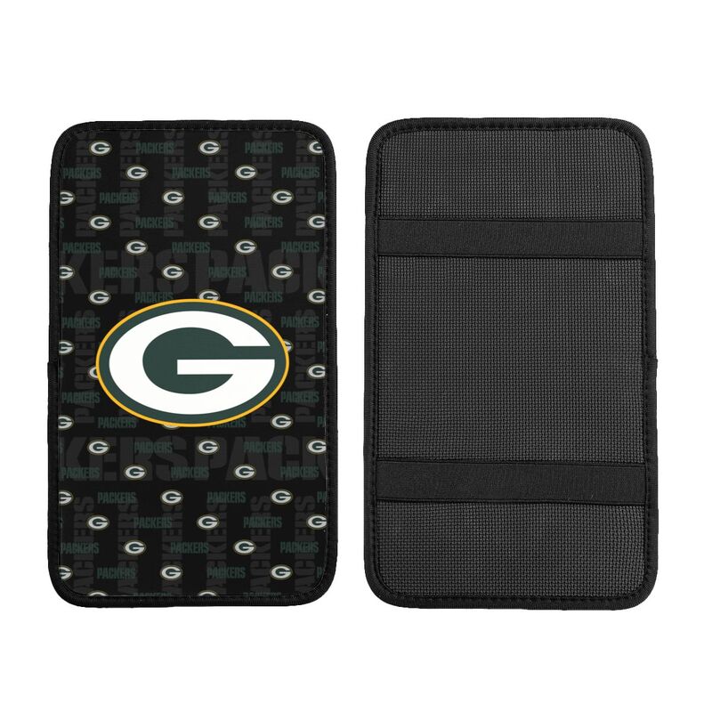 Green Bay Packers 2 printed Car handrail cushion Personalized car armrest cover