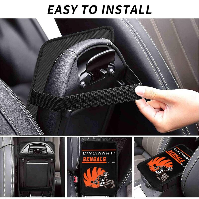 Cincinnati Bengals Print car armrest box cushion armrest protective cover