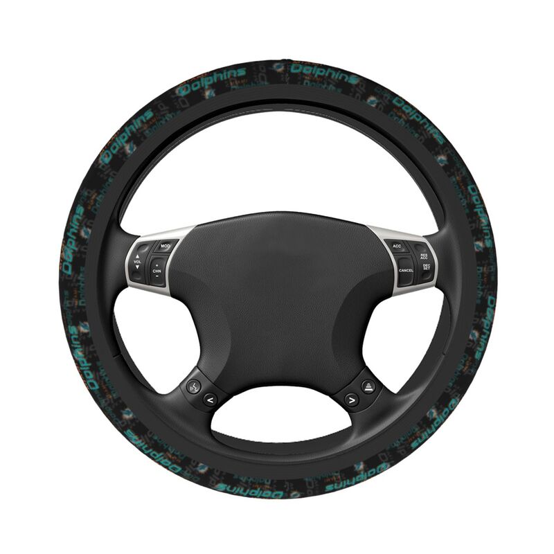 Miami Dolphins Printed elastic steering wheel cover car steering wheel protective cover