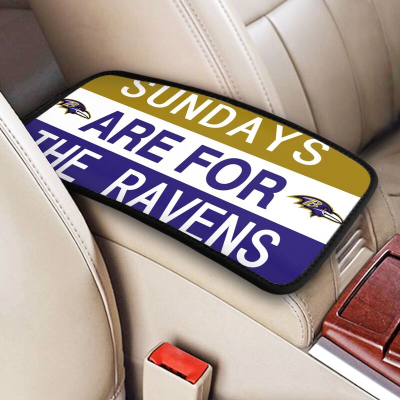 Baltimore Ravens Personalized printed car armrest cover Car handrail box cushion