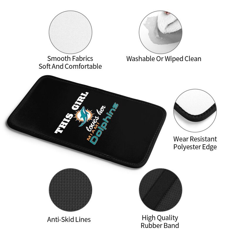 Miami Dolphins Printing car center console pad car armrest protective cover