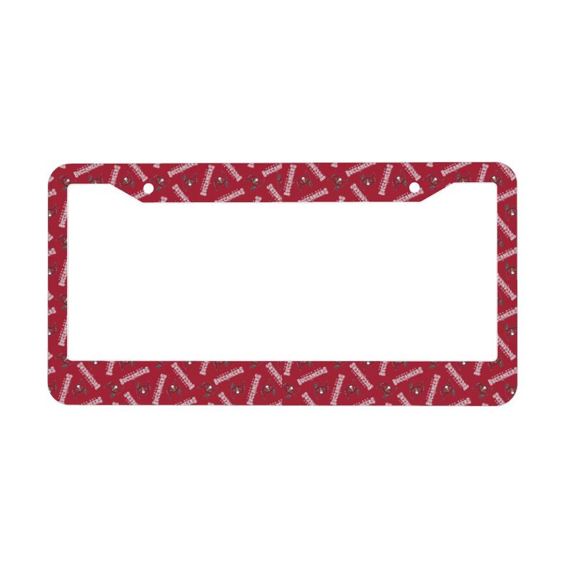 Tampa Bay Buccaneers Print front rear license plate holder circular hole license plate holder (one pair)