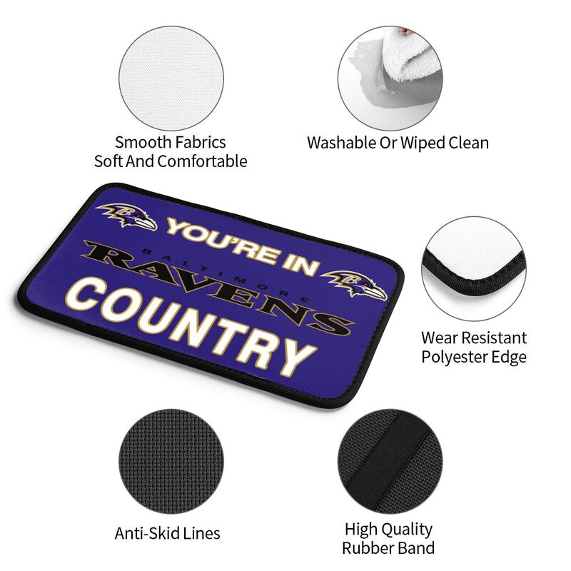 Baltimore Ravens Printed car armrest box pad elbow support pad