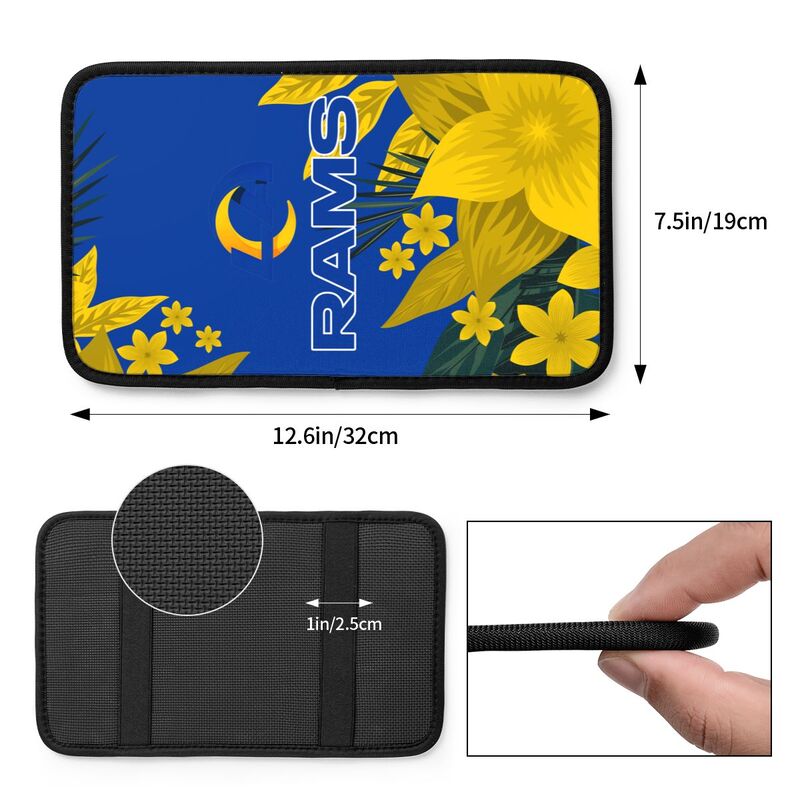 Los Angeles Rams Car armrest box protective cover car center console armrest pad