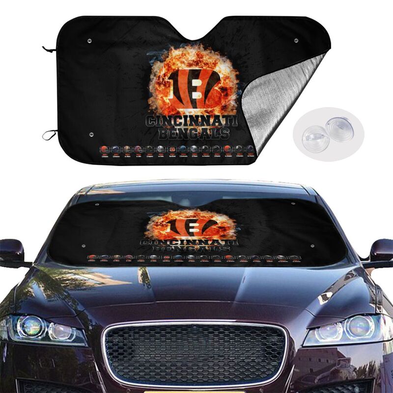 Cincinnati Bengals Print Car windshield sunshades is suitable for front Car windshield sunshades