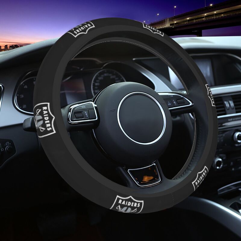Las Vegas Raiders 1 Printed breathable elastic steering wheel anti slip cover
