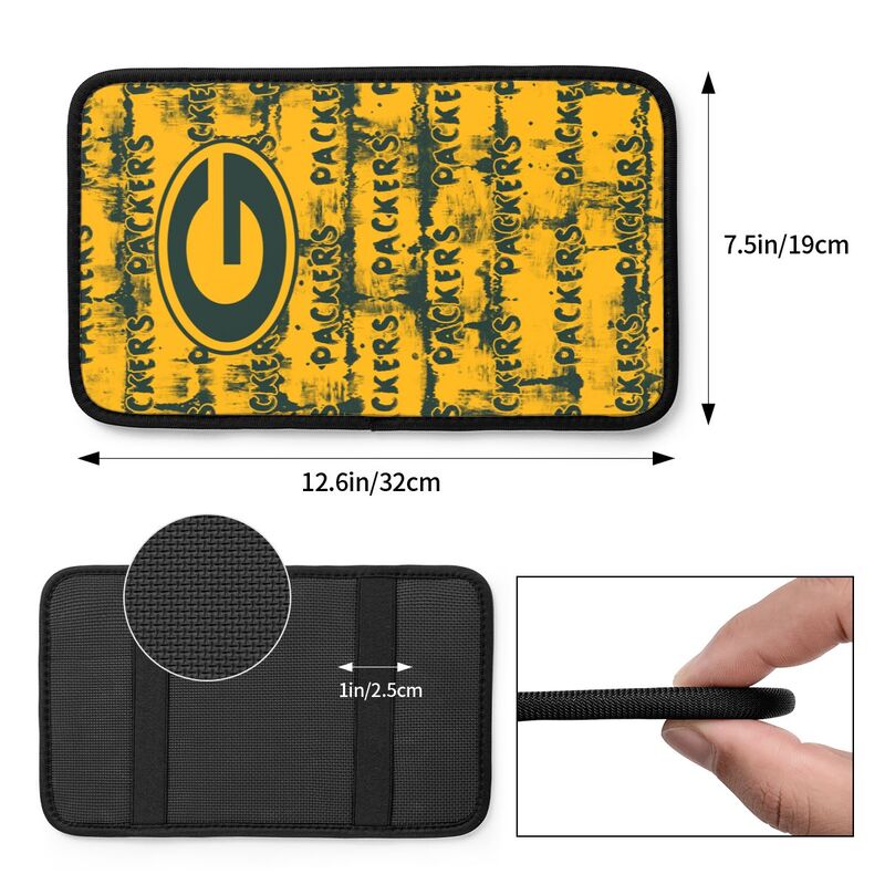 Green Bay Packers print Car armrest box protective cover car center console armrest pad