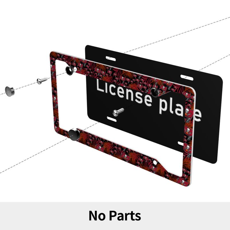Tampa Bay Buccaneers Print Car license plate frame four hole license plate holder (one pair)