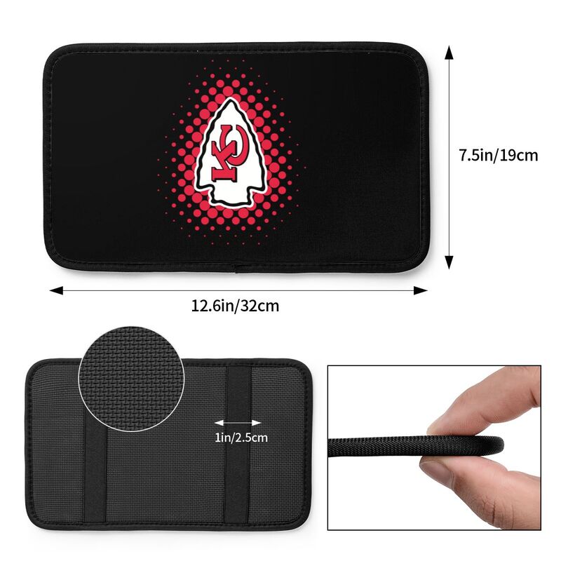 Kansas City Chiefs Printed car armrest box cushion armrest protective cover