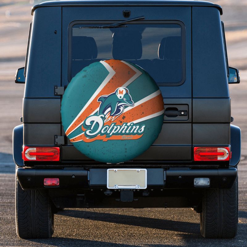Miami Dolphins printed car tire cover dustproof and waterproof tire cover