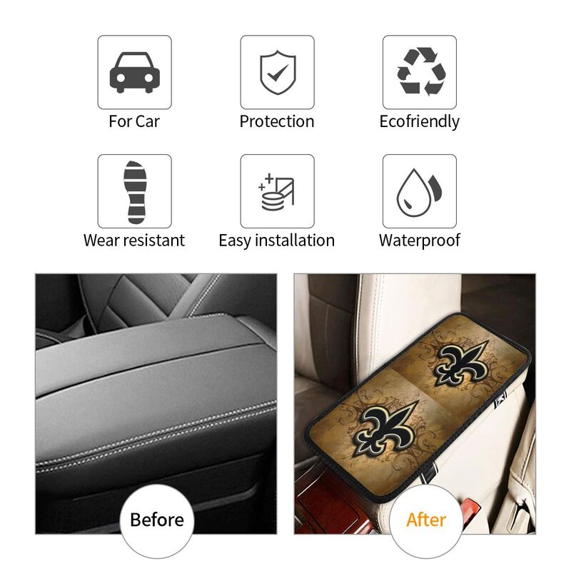 New Orleans Saints2 Printed car armrest box pad elbow protection pad