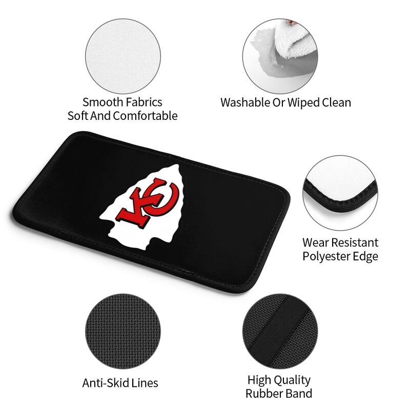 Kansas City Chiefs3 Printed car center armrest box pad anti slip pad
