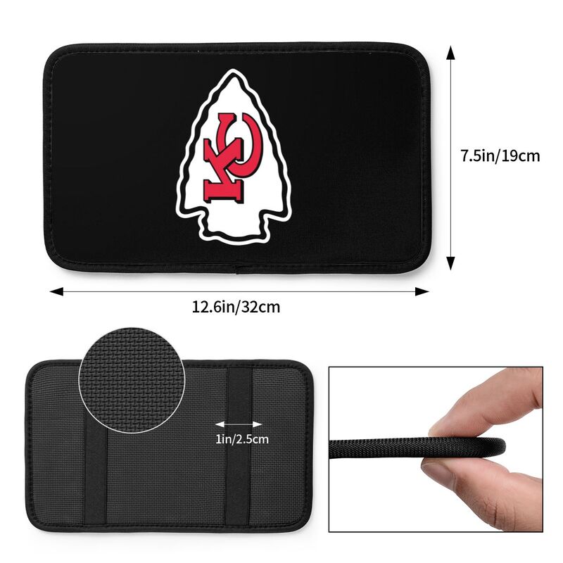 Kansas City Chiefs2 Printed car armrest box pad elbow protection pad
