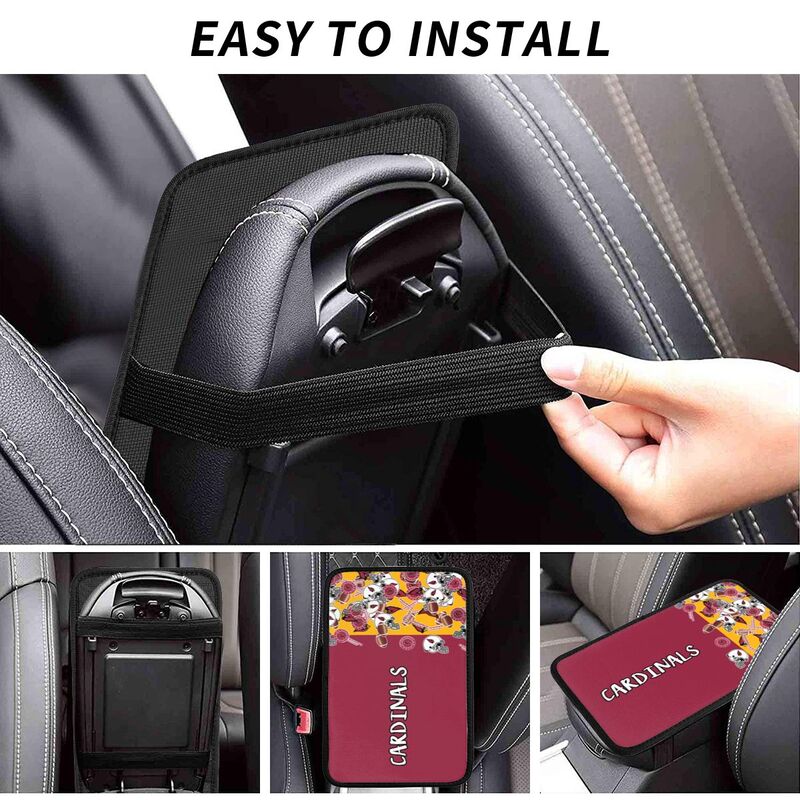 Arizona Cardinals print Car center console armrest pad car armrest protective cover