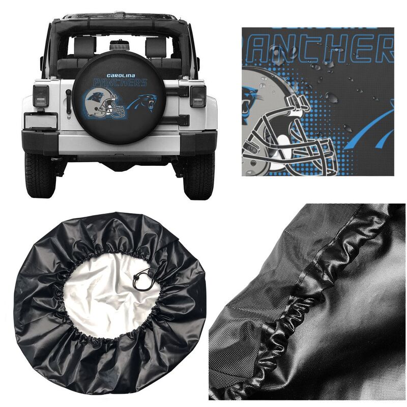 Carolina Panthers Print car tire protection cover car spare tire dust protection covers