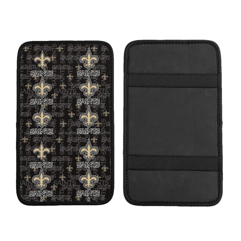 Car armrest box pad New Orleans Saints1 Printed central armrest box pad anti slip pad