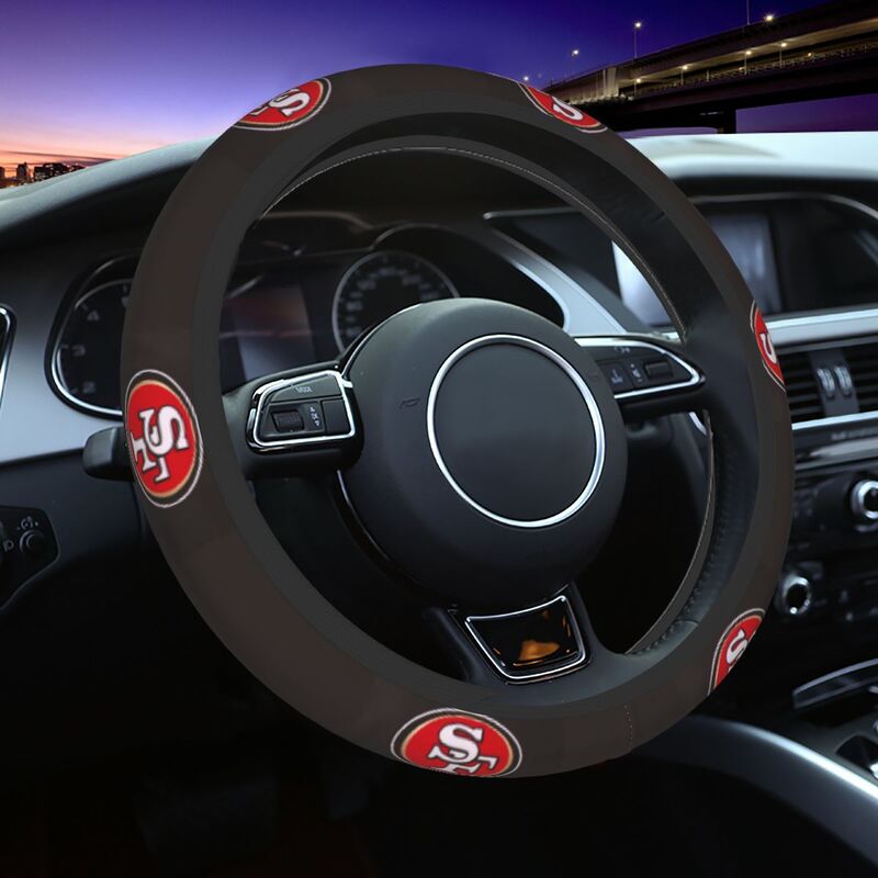 San Francisco 49ers 2 Printed breathable elastic steering wheel anti slip cover