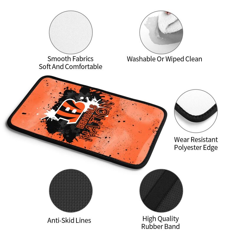 Cincinnati Bengals print car center console armrest pad Car armrest box protective cover