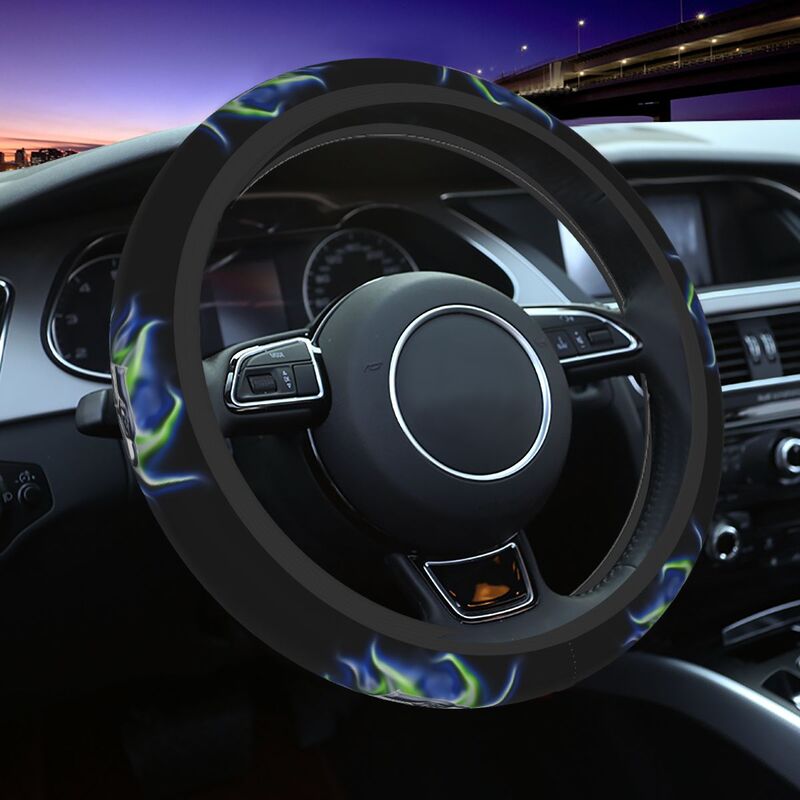 Seattle Seahawks 1 Printed car anti-skid cover elastic steering wheel cover