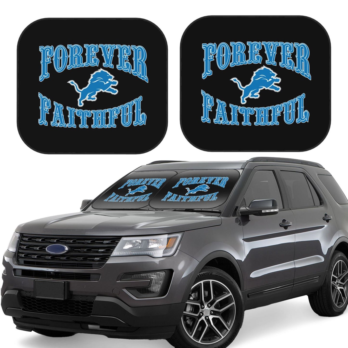 Detroit Lions Car front windshield sunshade UV resistant sunshade foldable