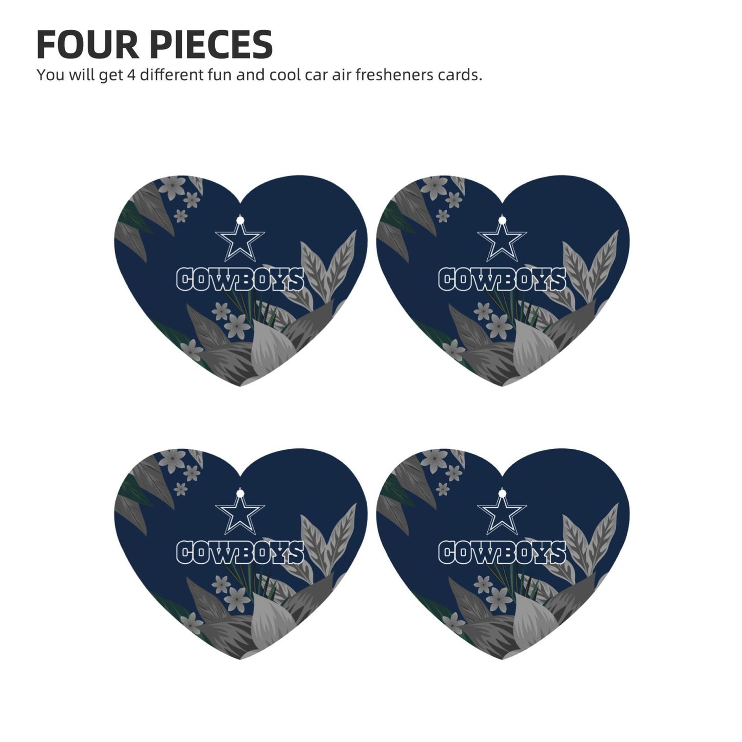 4pcs- Dallas Cowboys car aromatherapy tablets Car Air Fresheners Cards Set