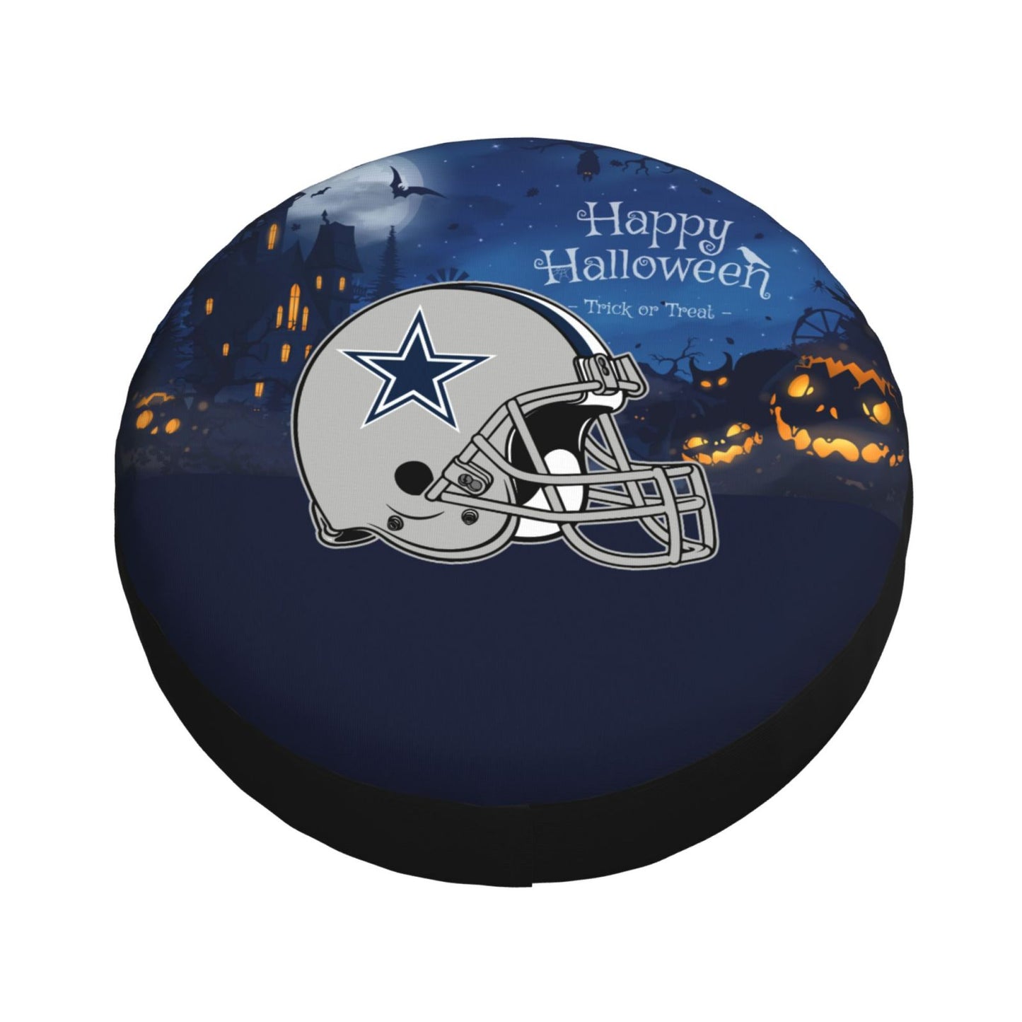Dallas Cowboys printed car tire cover Happy Halloween printed tire dust cover