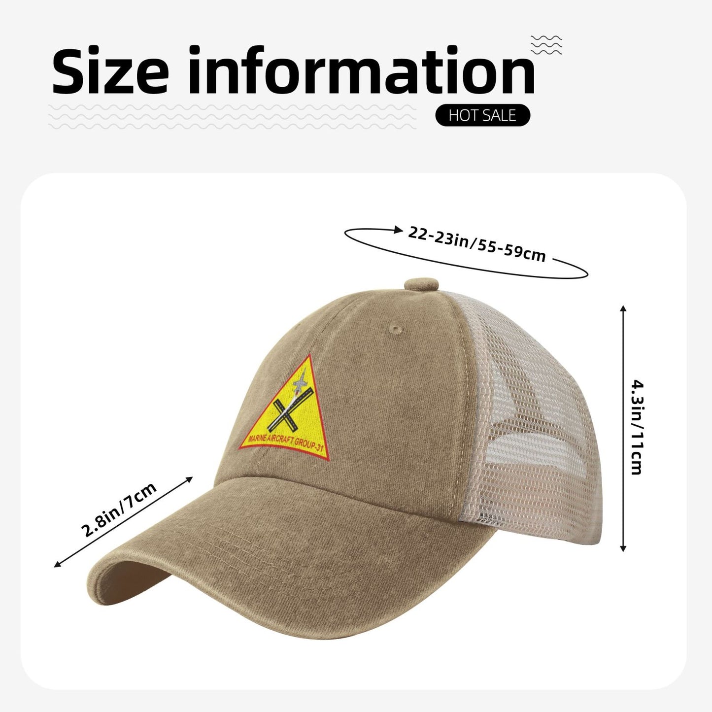 MAG31 Beaufort Printed unisex baseball cap adjustable grid baseball cap veteran gift