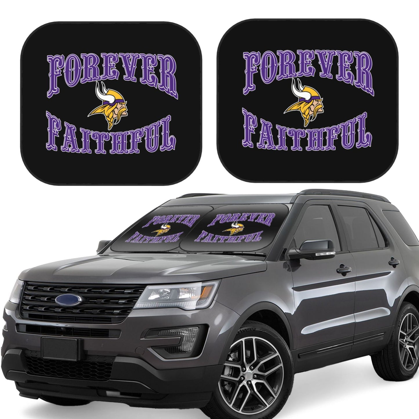 Minnesota Vikings Car front windshield sunshade UV resistant sunshade foldable