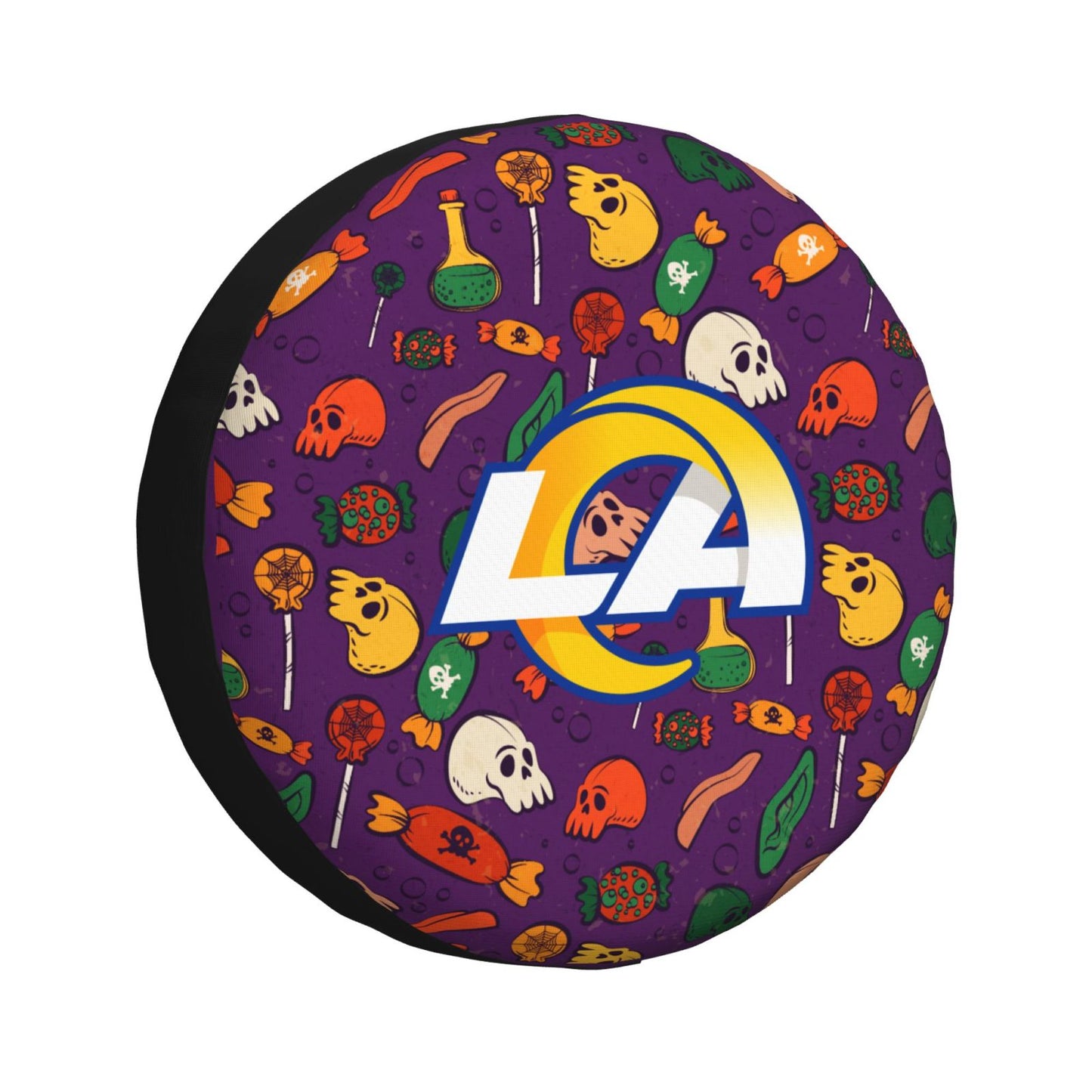 Los Angeles Rams print Halloween candy print car tire cover tire dust cover
