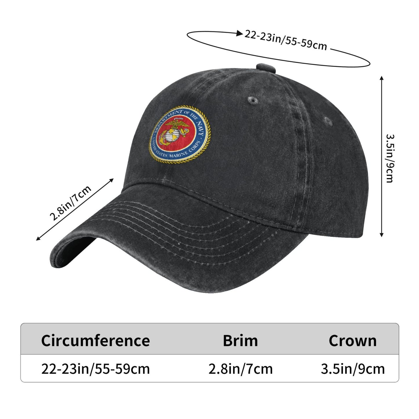 Seal Of The United States Marine Corps Printed unisex baseball cap adjustable cap veteran gift