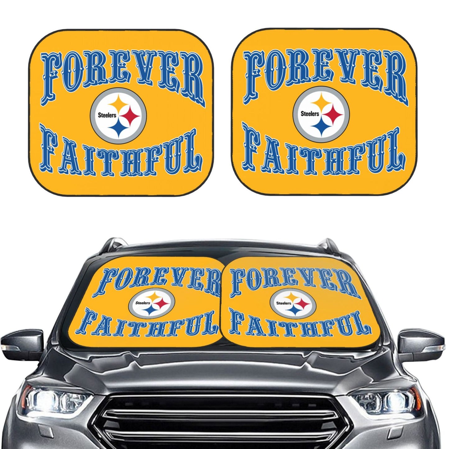 Pittsburgh Steelers Car front windshield sunshade UV resistant sunshade foldable