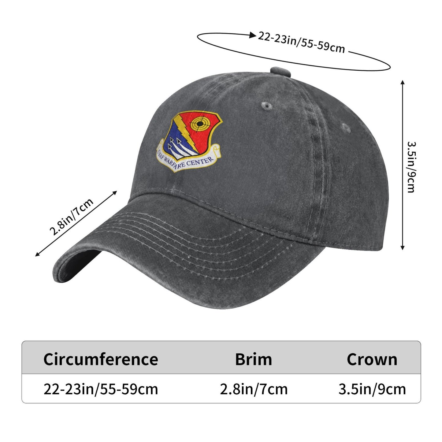USAF-Warfare Center Printed unisex baseball cap adjustable cap veteran gift