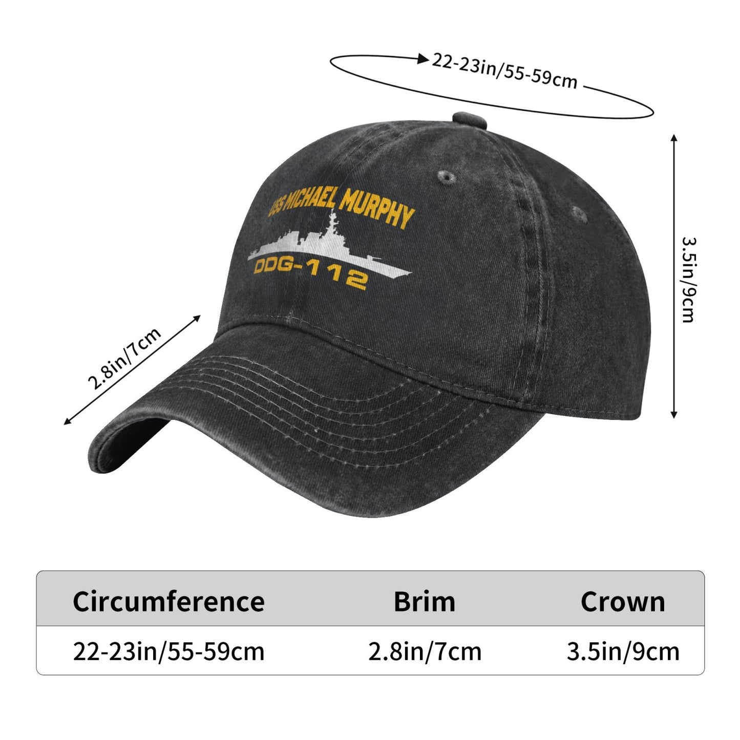 USS Michael Murphy (DDG-112) Printed unisex baseball cap adjustable cap veteran gift