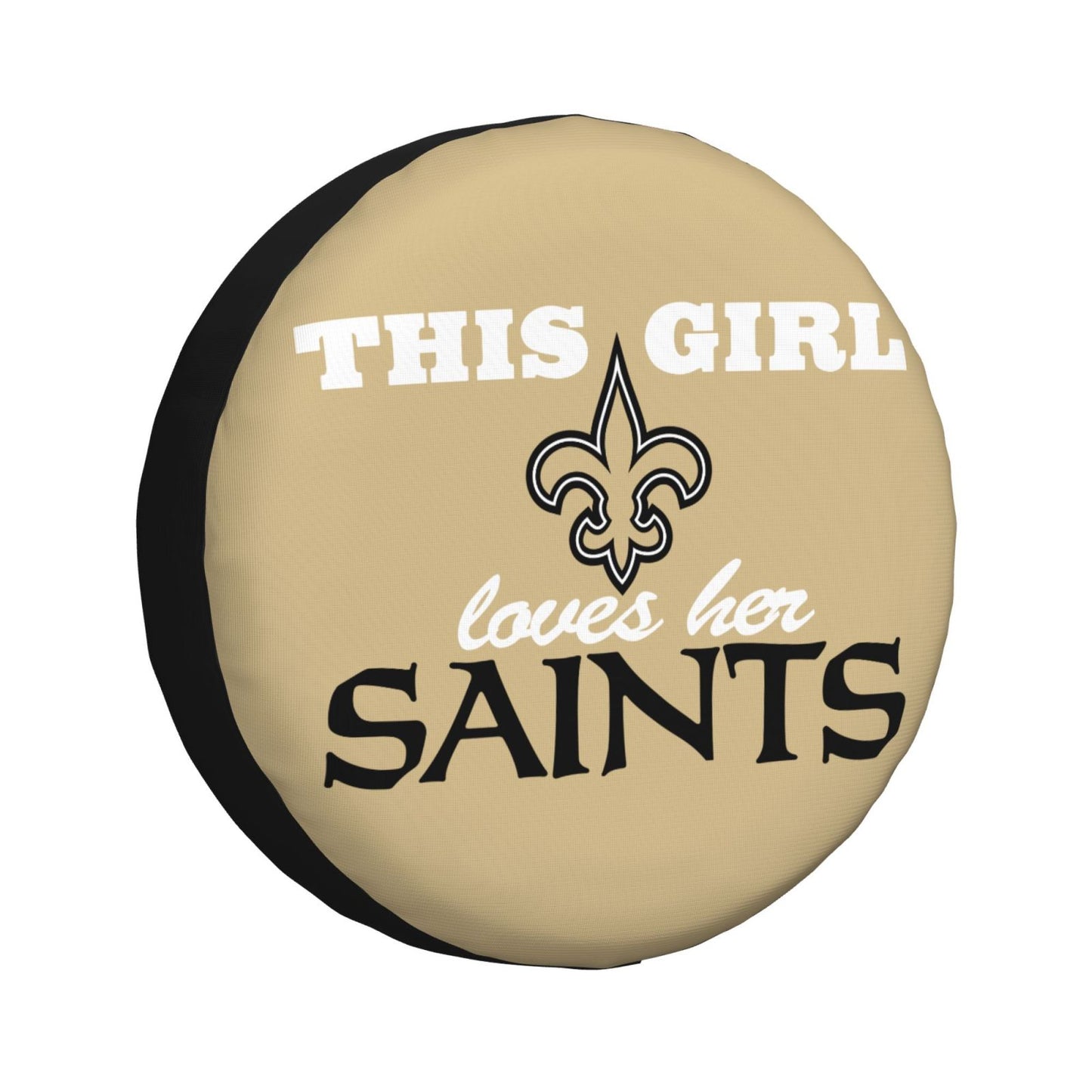 New Orleans Saints Printing wheel dust cover Solid color background car tire cover