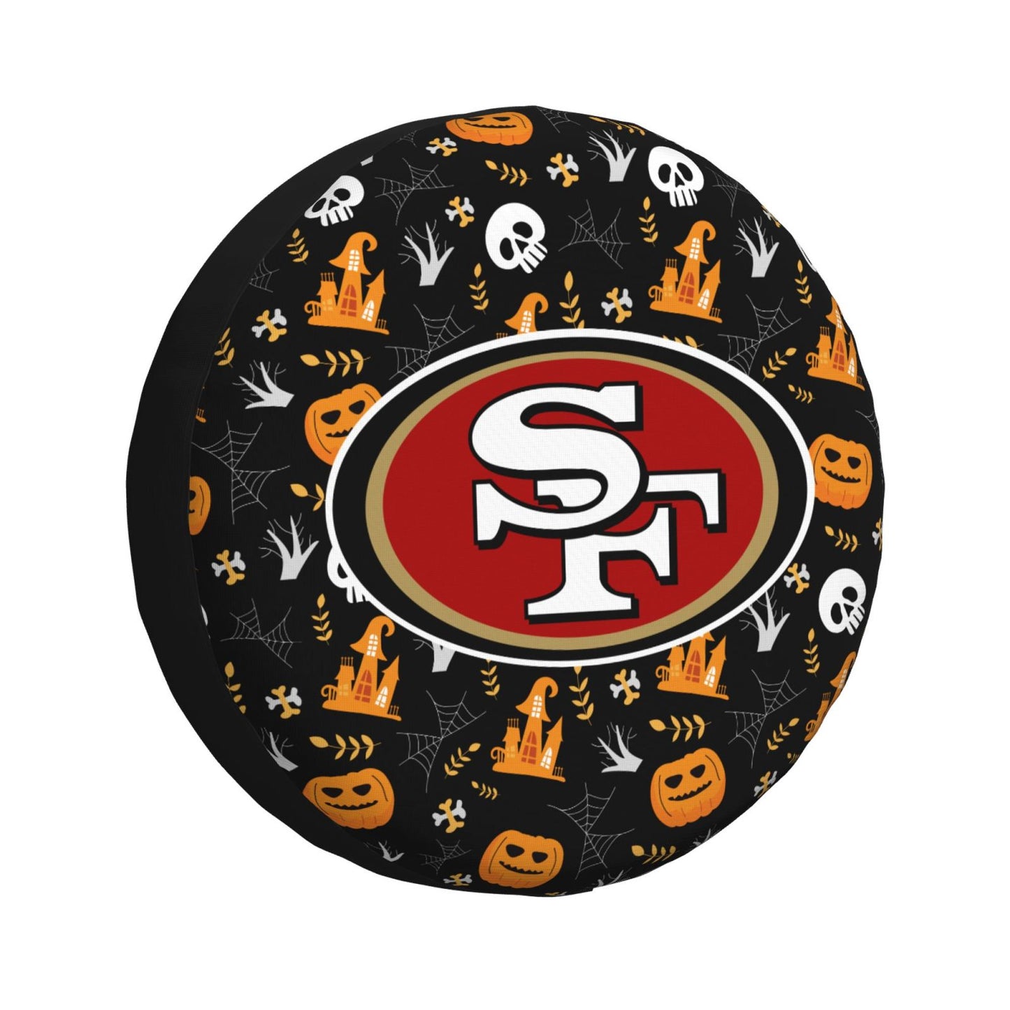 San Francisco 49ers Print Pumpkin Castle Small Printed Car Tire Cover Tire Dust Cover